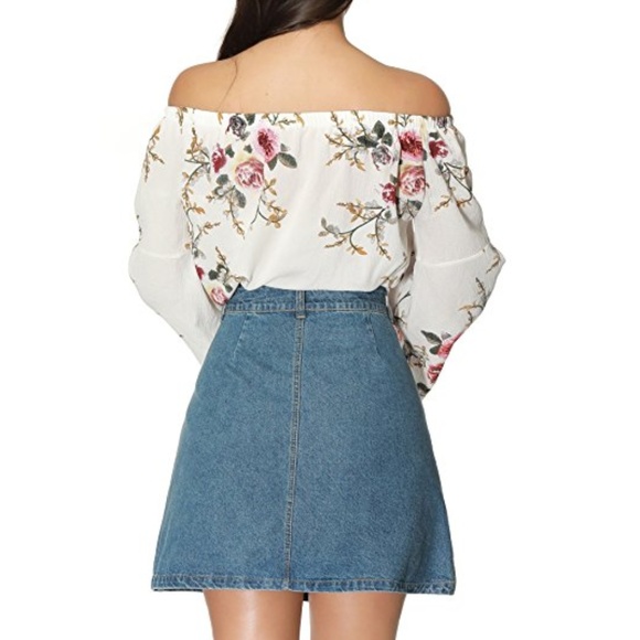 CORWIN Button Down Denim Skirt - Picture 4 of 4